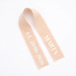 Cinta gasa carne boda marcasitios cinta personalizada blanco