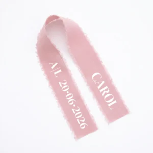 Cinta gasa rosa boda marcasitios cinta personalizada blanco