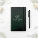 Set bolígrafo y cuaderno elegante personalizado para boda, diseño Elegance