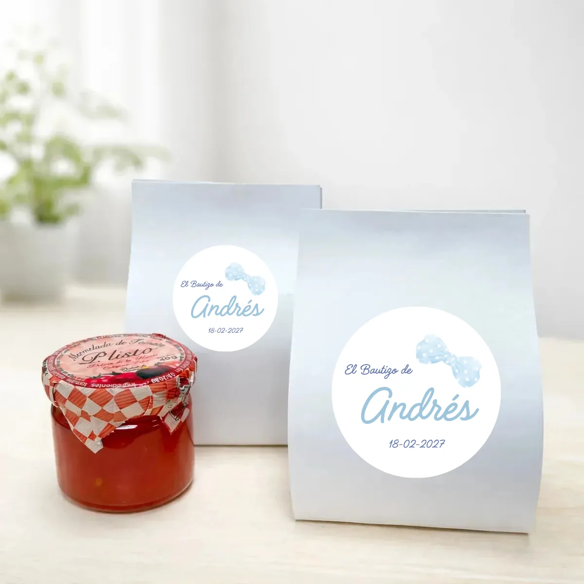 Mermelada de tomate 40g bautizo pajarita niño