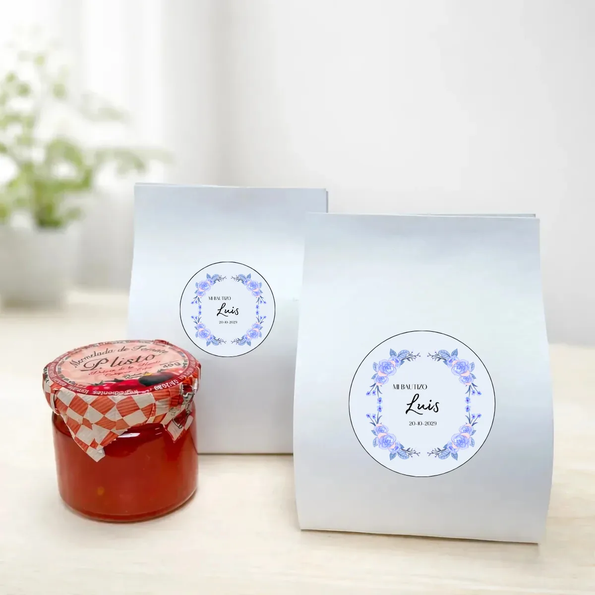 Mermelada de tomate 40g bautizo rosa azulada