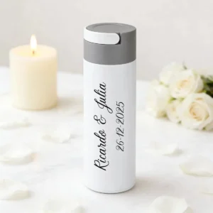Botella blanca 450ml boda elegance