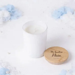 Vela cristal/madera personalizada de bautizo, diseño Pretty sweet