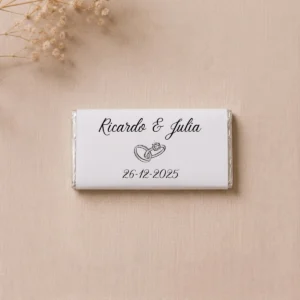 Chocolate mini tableta boda elegance