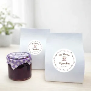 Mermelada de vino 40g bautizo osito niña