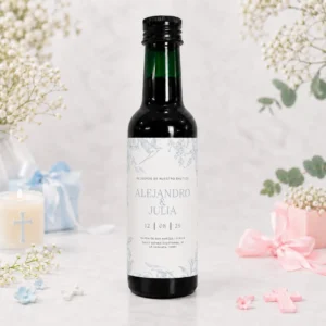 Botella de vino 180 plastico bautizo colibrís
