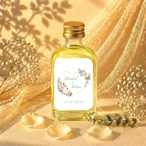 Licor f.hierbas 50ml cristal boda corazón