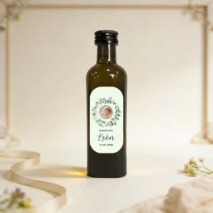 Botella de aceite 100ml bautizo corona floral