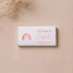 Chocolate bautizo personalizado arcoíris