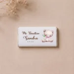 Chocolate bautizo personalizado niña osito