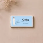 Chocolate comunión personalizado arco niño azul