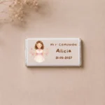 Chocolate comunión personalizado acuarela