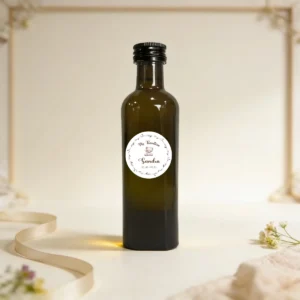 Botella de aceite 100ml bautizo osito niña