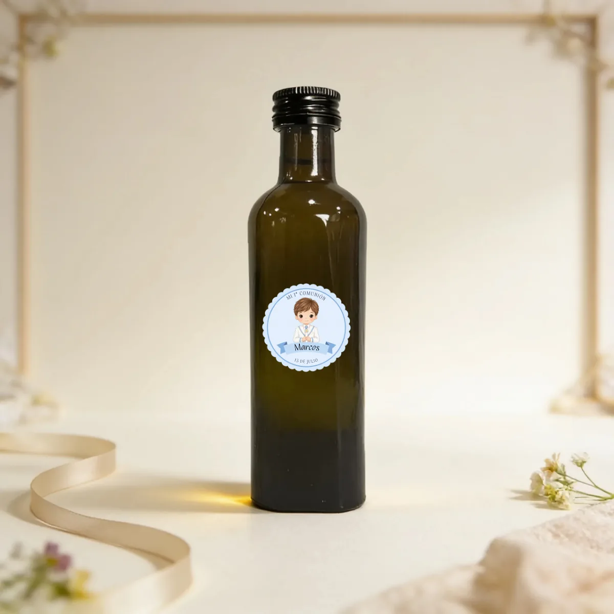 Botella de aceite 100ml comunión niño marinero