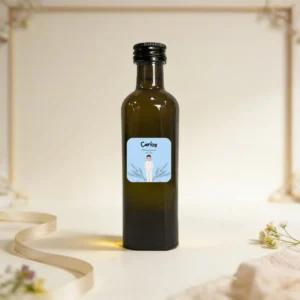 Botella de aceite 100ml personalizada de comunión, diseño Arco espigas niño