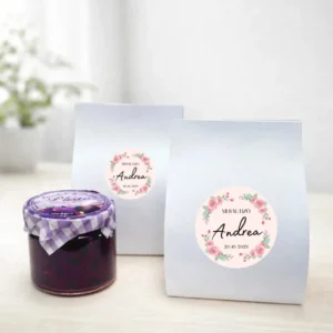 Mermelada de pétalos violetas 40g bautizo rosa rosada