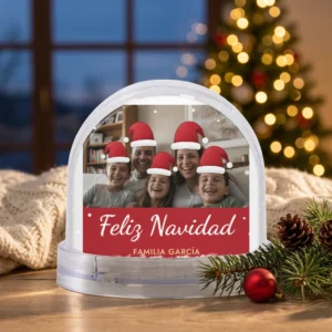 Bola de nieve con foto «Gorros para todos»
