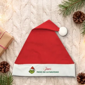Gorro de Papá Noel del Grinch «Paso de la Navidad»
