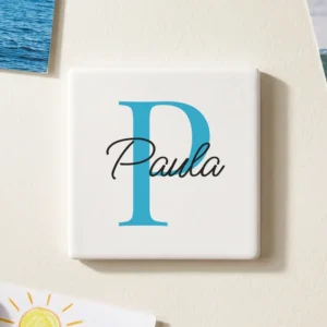 Imán personalizado con inicial y nombre