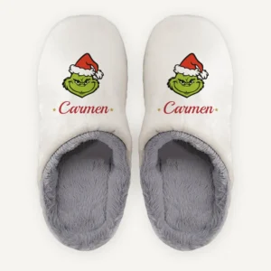 Zapatillas de casa del Grinch personalizadas con nombre
